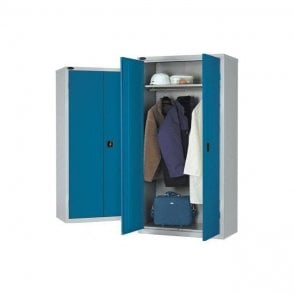 Commercial Wardrobe Cupboard H1780 x W915 x D460mm supplied with 1 Adjustable Shelf with Hanging Rail 65kg UDL