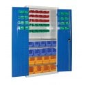 Container Storage Cupboard with door - H.1800 W.900 D.460 - 10 x Size 3 Containers, 8 x Size 5 Containers, 41 x Size 2 Containers, 4 Shelves