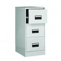 Contract 3 drawer filing cabinet with recessed handle - Grey