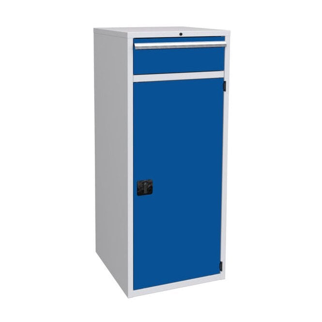 Cupboard with 1 drawer and 2 shelves - 600mm wide x 1500mm high