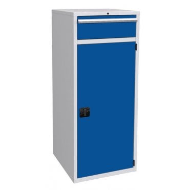 Cupboard with 1 drawer and 2 shelves - 600mm wide x 1500mm high