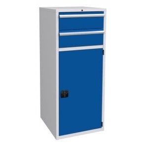 Euroslide 2 Drawer & Cupboard - 2x200mm, 1x1110mm - H.1500 W.600 D.650
