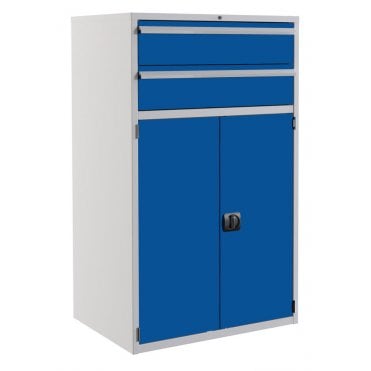 Cupboard with 2 drawers and 1 shelf - 900mm wide x 1500mm high