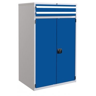 Cupboard with 2 drawers and 2 shelves - 900mm wide x 1500mm high