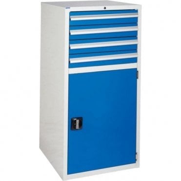 Cupboard with 4 Drawers & 1 Shelf - 600mm Wide x 1200mm High