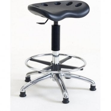 Deluxe High Chrome Sit Stand Stool