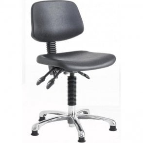 Dental Laboratory Polyurethane Chair with Castors Height adjustment 470-600mm