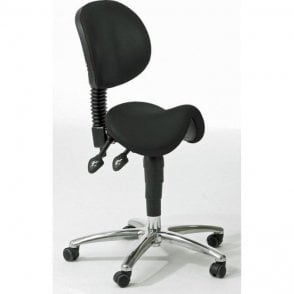 Dentist Saddle Seat with Backrest & Castors Height Adjustment 550-740mm