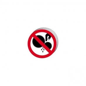 Do Not Touch Symbol Sign 50mm diameter 10 PACK - Self Adhesive Vinyl