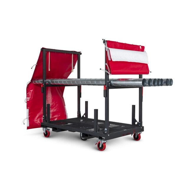 DuctRack – Folded Down W1830xD1150xH670 Internal W1715xD935xH1820 – Weight 158kg