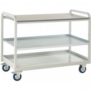 Euroslide Trolley - Laminate Top with Shelf - Kit 3 - H960 x W1270 x D675mm