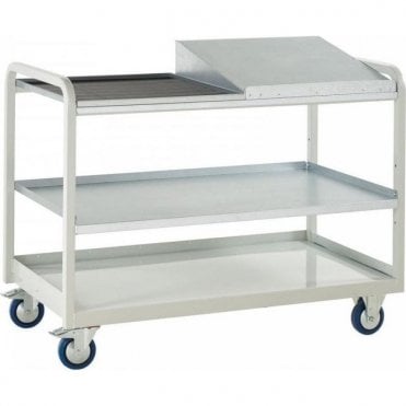 Euroslide Trolley - Sloping Top with Shelf - Kit 2 - 1270mm Wide x 960mm High