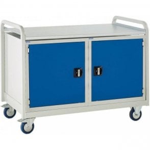 Euroslide Trolley - Steel Top & Cupboard - Kit 17 - H960 x W1270 x D675mm