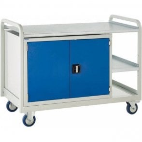 Euroslide Trolley - Steel Top with Cupboard - Kit 11 - H960 x W1270 x D675mm