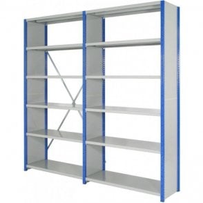 Expo 4 Side Clad Shelving H2200 x W1150 x D600mm 6 Shelf Level 150kg UDL - Extension Bay