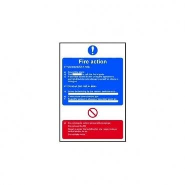 Fire Action 2 Sign