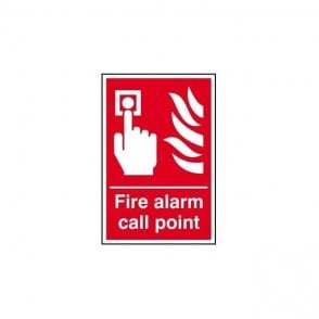 Fire Alarm Call Point Sign 300 x 200mm - Self Adhesive Vinyl