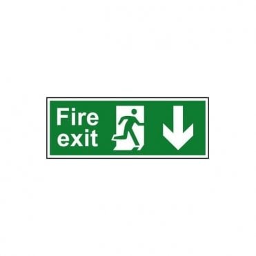Fire exit (Man arrow down) Sign