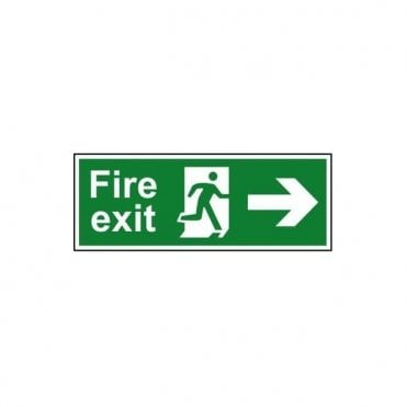 Fire exit (Man arrow right) Sign