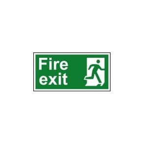 Fire exit (Man right) 150 x 300mm - Rigid non-adhesive PVC