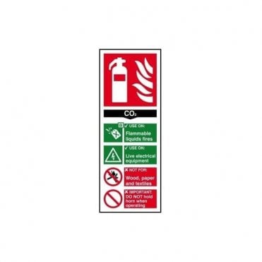 Fire extinguisher: CO2 Sign