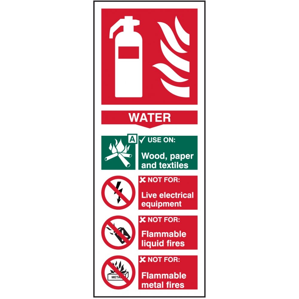 Fire Extinguisher Water Sign Signs Labels From Superior Storage Fire Extinguisher Water Sign Signs Labels From Superior Storage