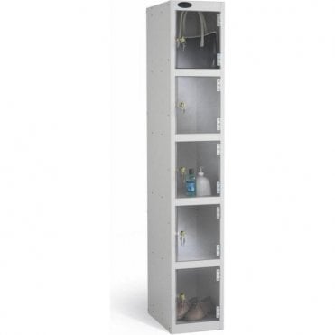 Five Compartment Clear Door Lockers