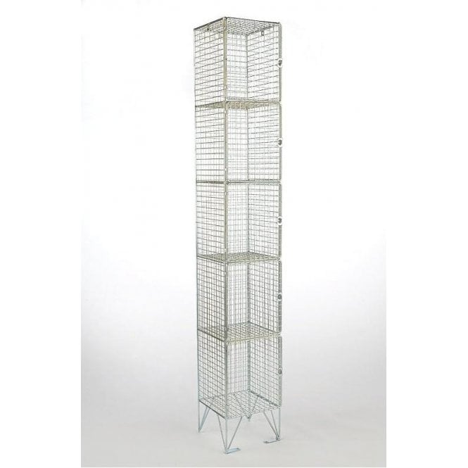 Five Compartment Wire Mesh Lockers