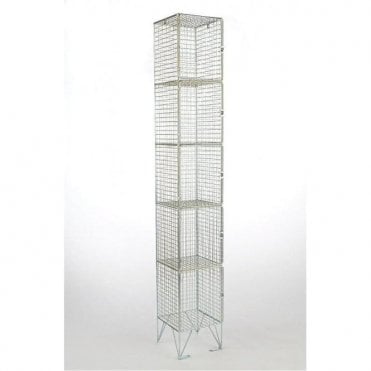Five Compartment Wire Mesh Lockers