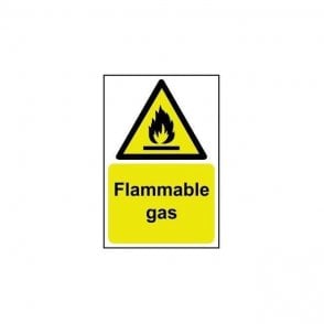 Flammable Gas Sign 300 x 200mm - Self Adhesive Vinyl