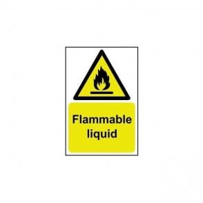 Flammable Liquid Sign 300 x 200mm - Self Adhesive Vinyl