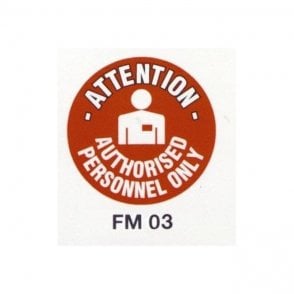Floor Marker 430mm dia. Authorised Personnel Only
