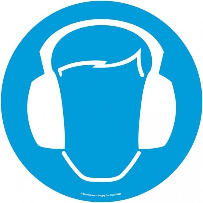 Floor Marker 430mm dia. Ear Protection Symbol