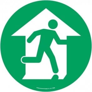 Floor Marker 430mm dia. Fire Exit - no text