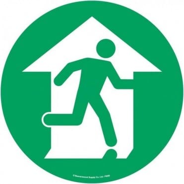 Floor Marker 430mm dia. Fire Exit - no text
