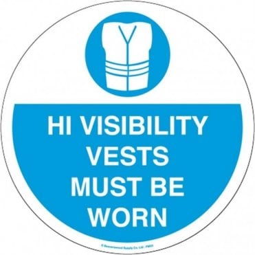 Floor Marker 430mm dia. Hi-vis vests must be worn
