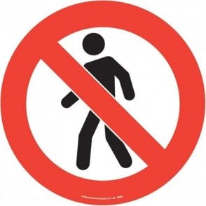 Floor Marker 430mm dia. No Pedestrians