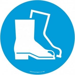 Floor Marker 430mm dia. Protective Footwear Symbol