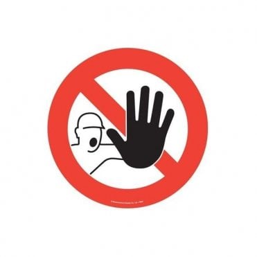 Floor Marker 430mm dia. Stop/man with Hand symbol