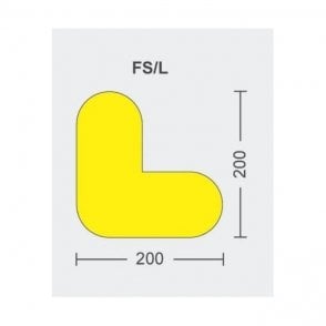 Floor Signal Markers "L" 200 x 200mm 10 PACK