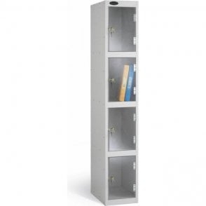 Four Compartment Clear Door Locker H1780 x W305 x D460mm