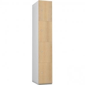 Four Compartment Timber Door Locker H1780 x W305 x D323mm