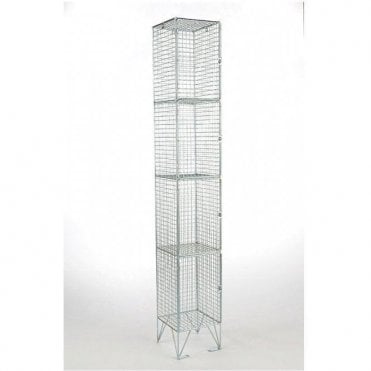 Four Compartment Wire Mesh Lockers