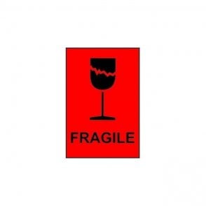 Fragile - Paper Packaging Labels (100 x 150mm Roll of 1000)