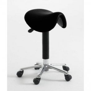 Fully Adjustable Saddle Seat with Castors Height Adjustment 550-740 or 610-860mm