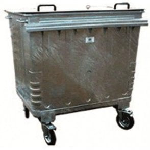 1100 Litre Galvanised Bin H1340 x W1220 x D950mm