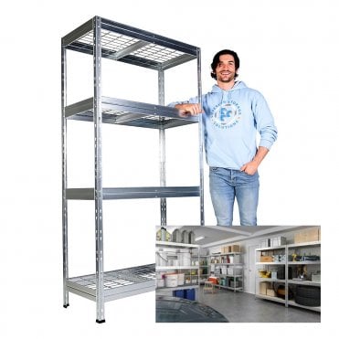 Galvanised Mesh Shelving 900mm Wide