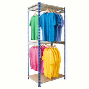 Double Rail Garment Racking H2135 x W915 x D610mm Tube load 70kg