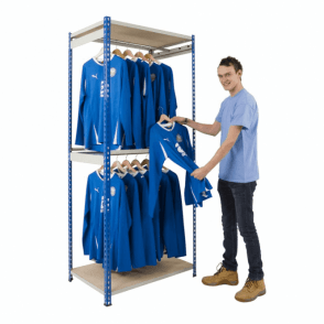 Single Rail Garment Racking H2135 x W915 x D610mm Tube load 70kg