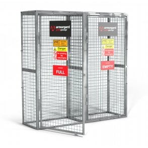 Gorilla Gas Bottle Double Compartment Cage – External W1815xD570xH1835 Internal W900xD500xH1800 (Per Compartment) – Weight 120kg